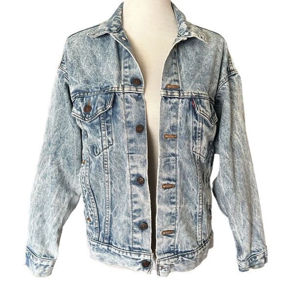 Levi’s Oversized Acid Relaxed Casual Denim Country Baggy Jean Button Jacket - Picture 2 of 11